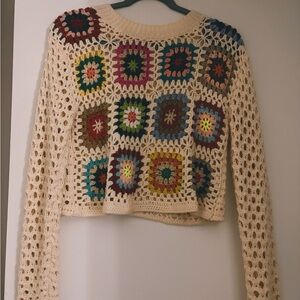 Crochet boho sweater